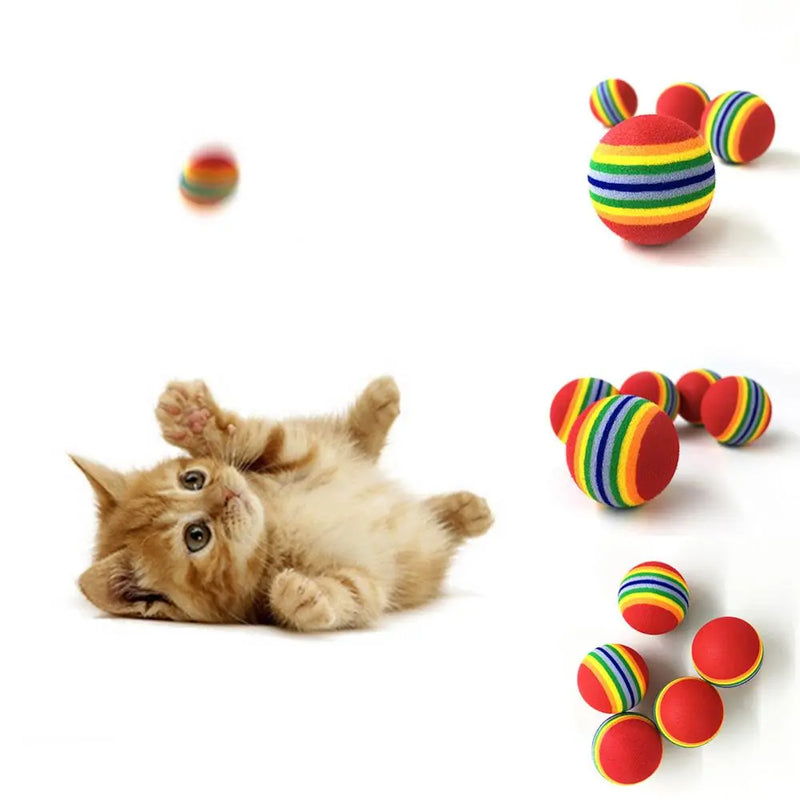 Cat Colorful Chewing Ball Toy