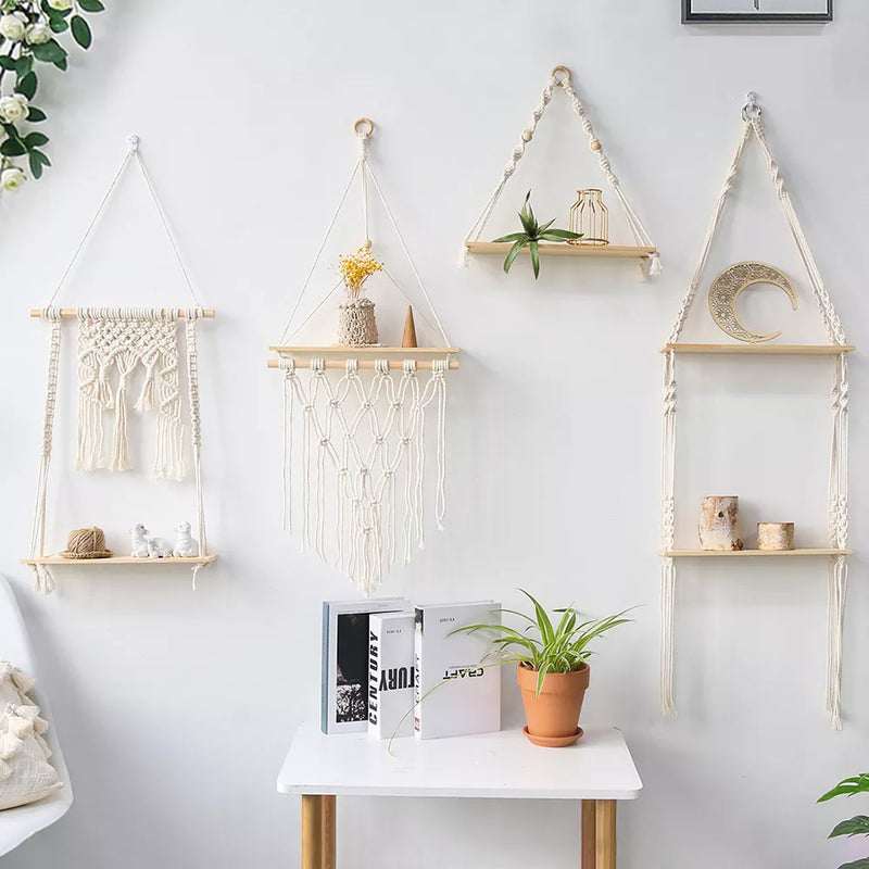 Macrame Wall Hanging Shelves