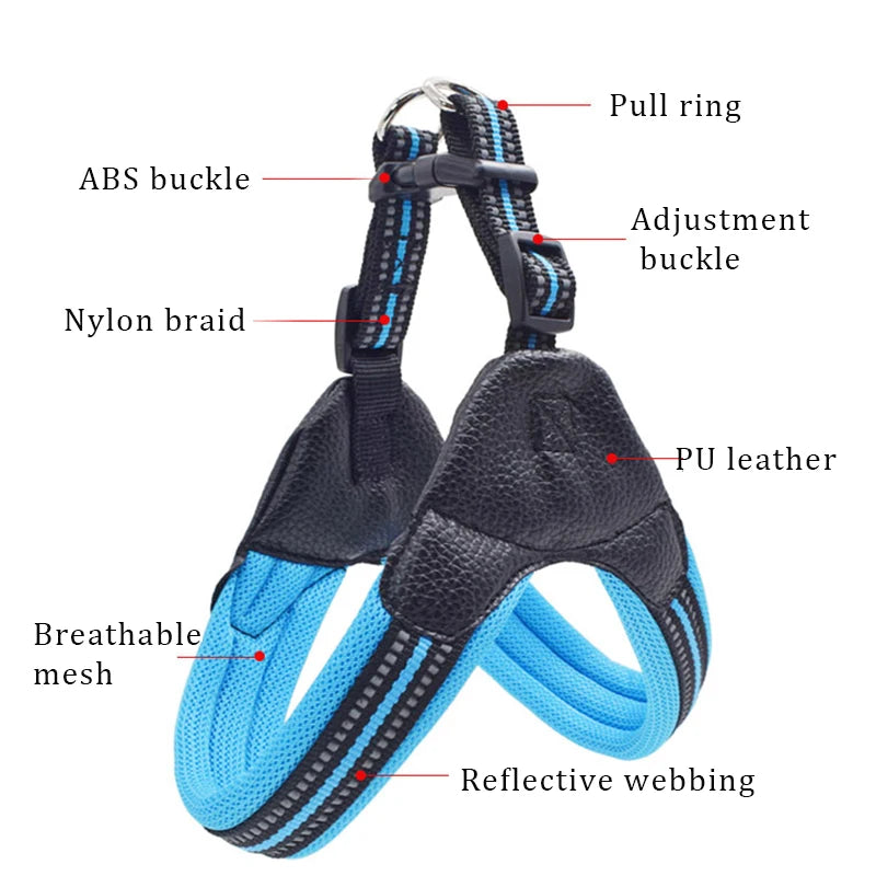 Dog Breathable Nylon Mesh Harness