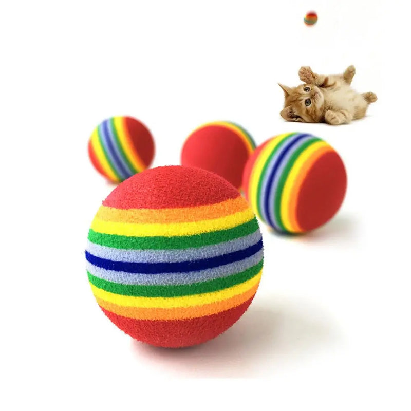 Cat Colorful Chewing Ball Toy