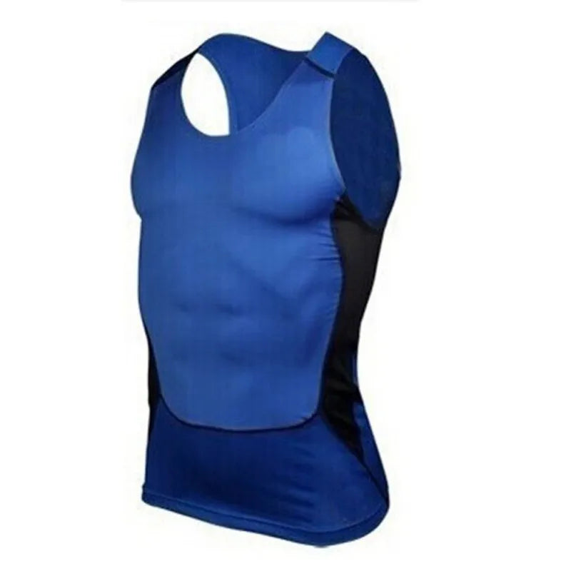 Mens Tight Fitness Sports Gym Vest