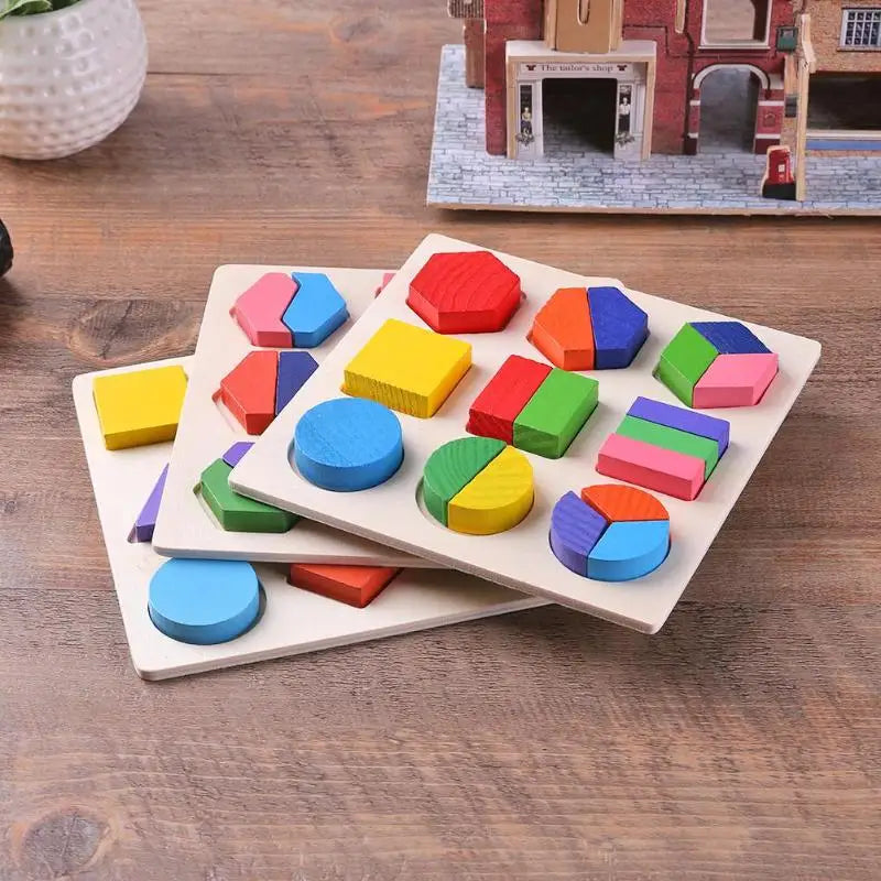 Wooden Geometric Shapes Montessori Toy