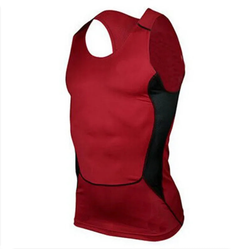 Mens Tight Fitness Sports Gym Vest