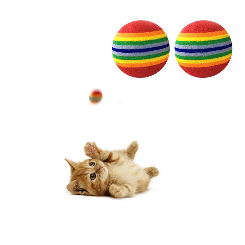 Cat Colorful Chewing Ball Toy