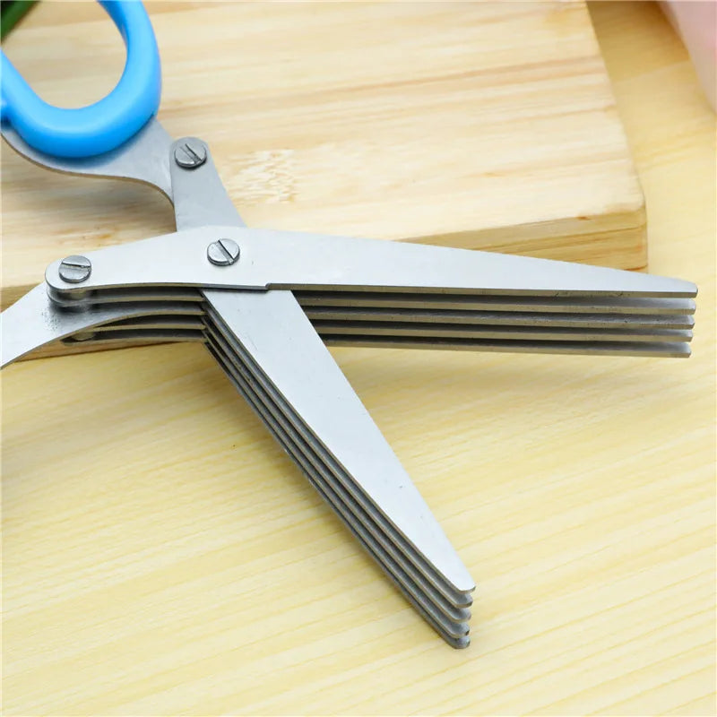 Kitchen 5 Layers Blade Herb Scissors