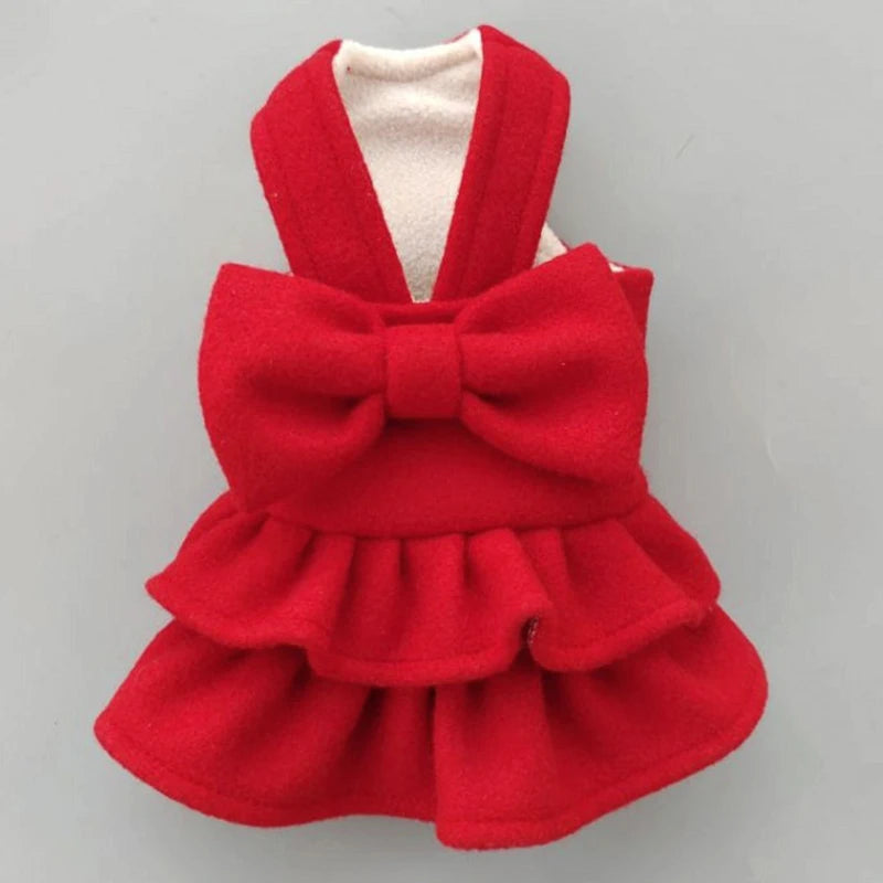 Puppy Christmas Woolen Dress