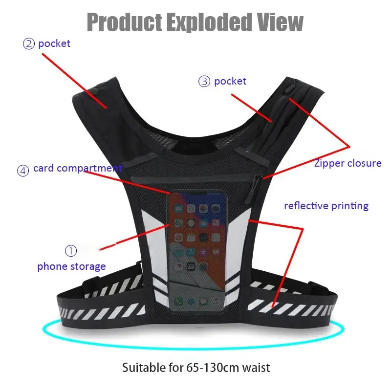 Reflective Jogging Mobile Phone Bag