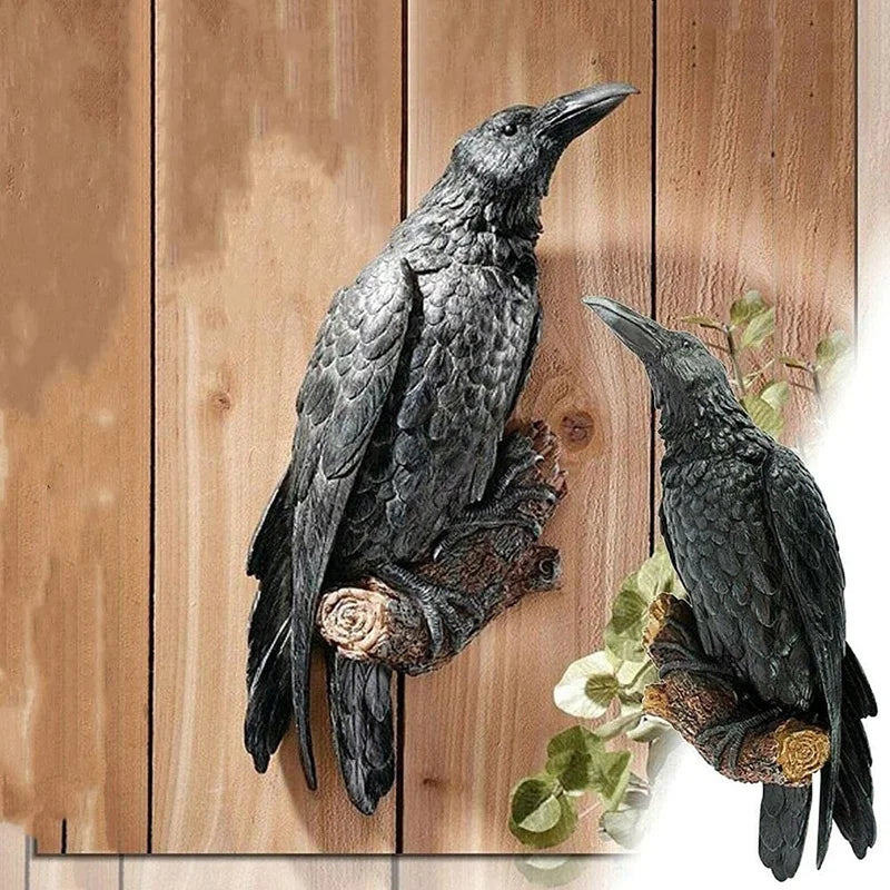 Outdoor Bird Crow Sculpture