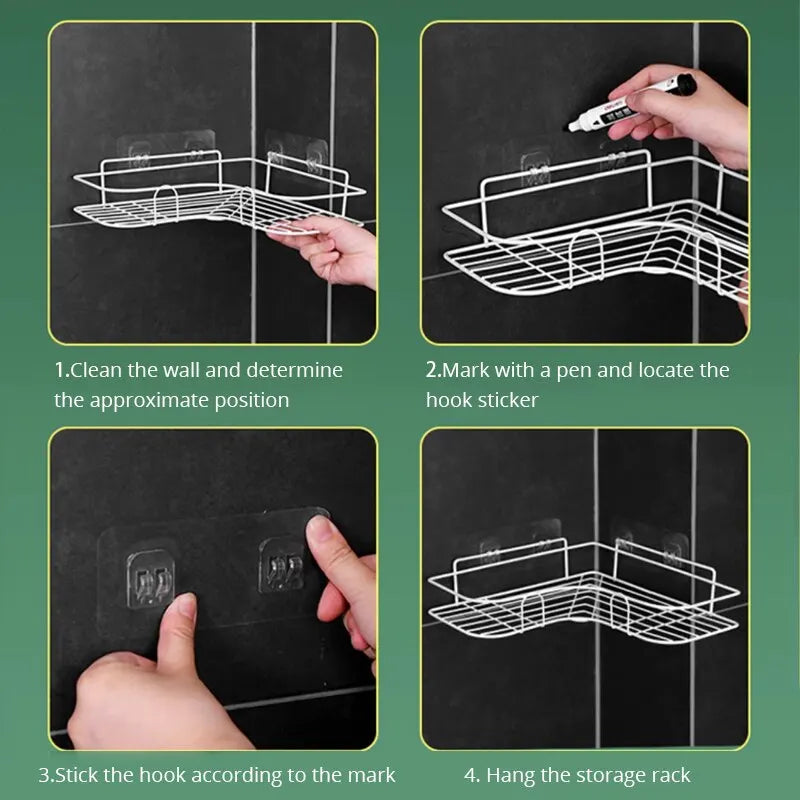 Bathroom Iron Triangle Storage Rack