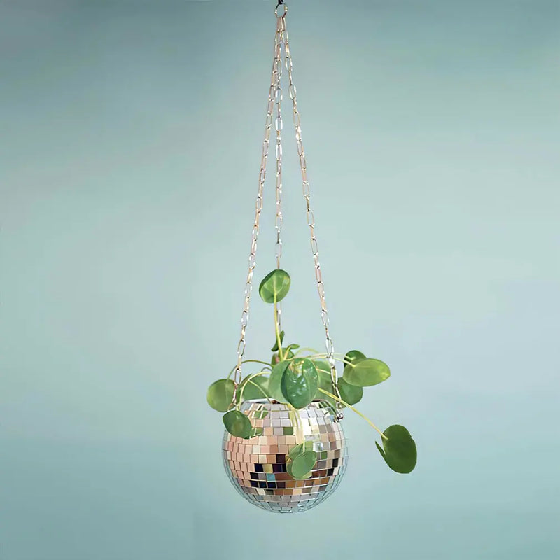 Disco Ball Hanging Flower Pot