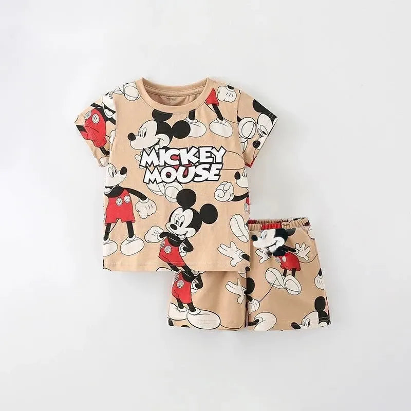 Kids Leisure Mickey Mouse Shirt Set