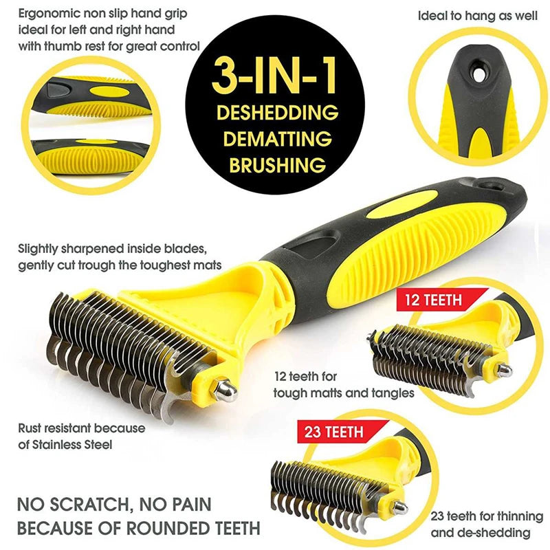 Pet Two-Sided Knots Remove Comb