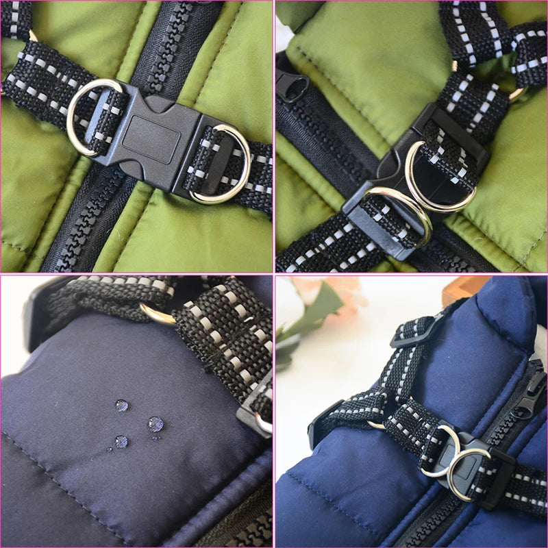 Dog Waterproof Warm Harness Jacket