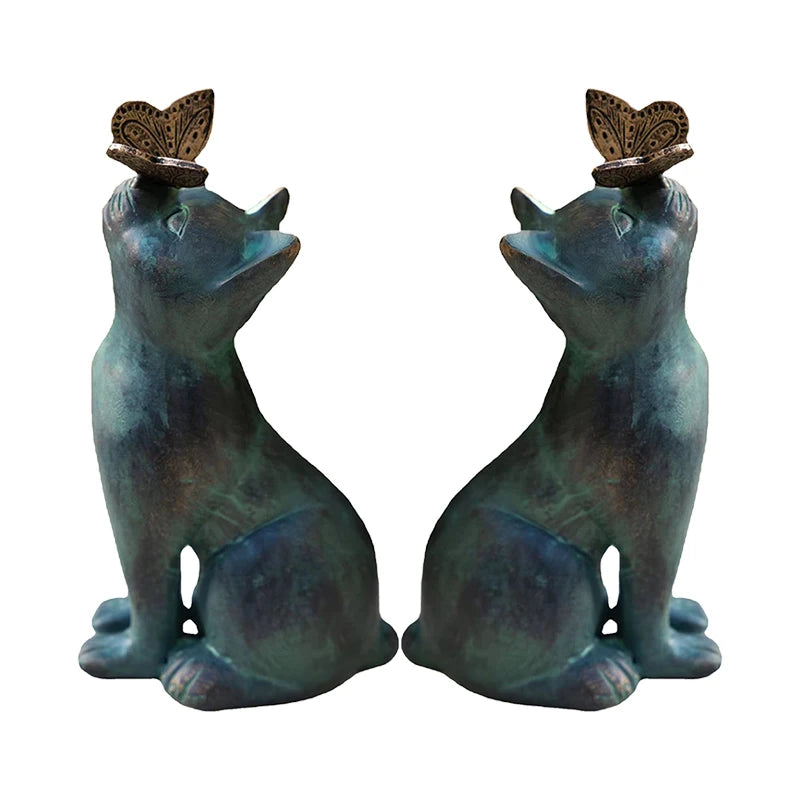 Hot Selling Curious Cat Butterfly Statue