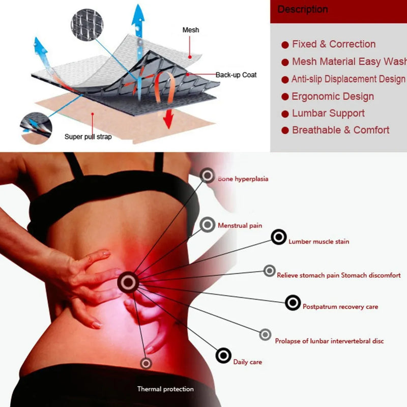 Self Heating Magnetic Therapy Belt