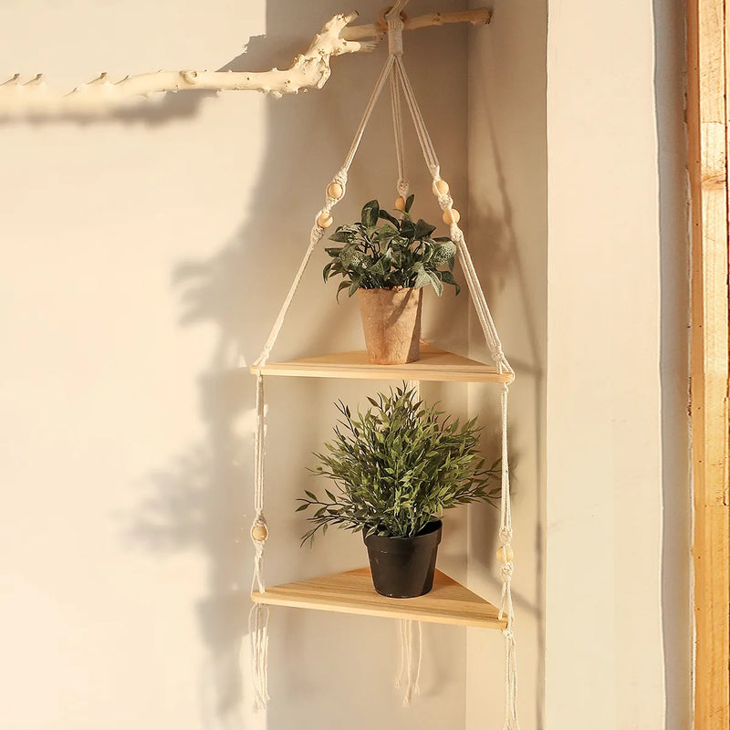 Macrame Wall Hanging Shelves