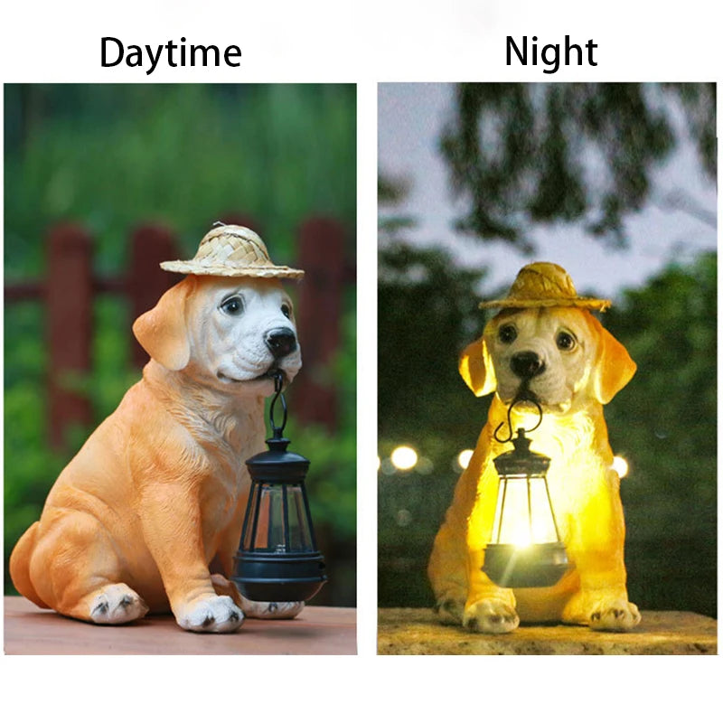 Garden Dog Light Sculpture