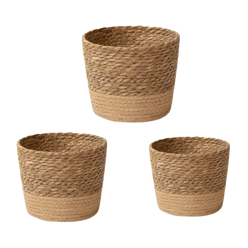 Straw Weaving Flower Plant Pot Basket