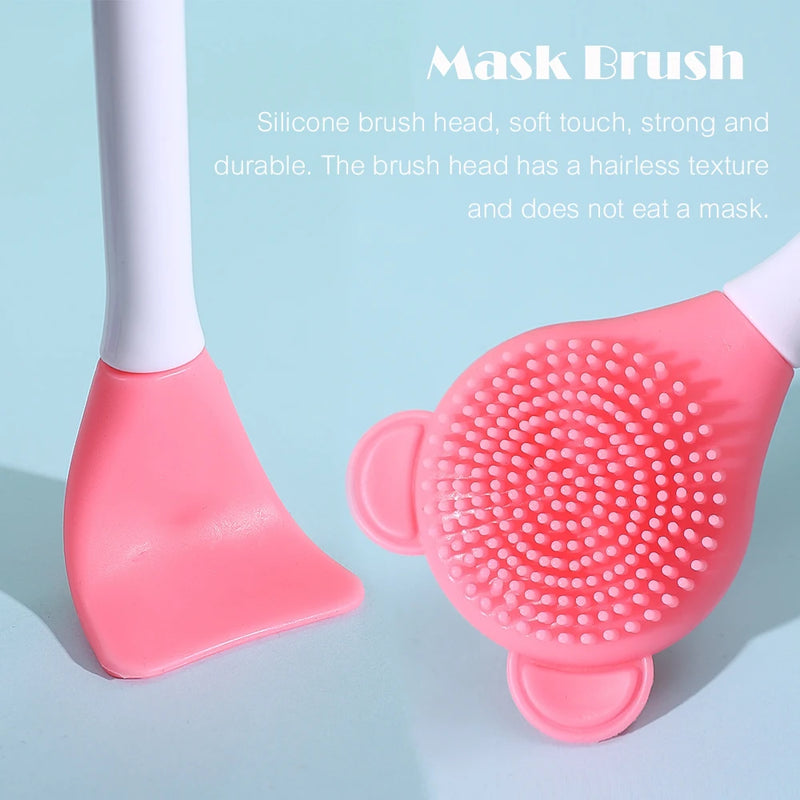 Double Silicone Facial Mask Brush