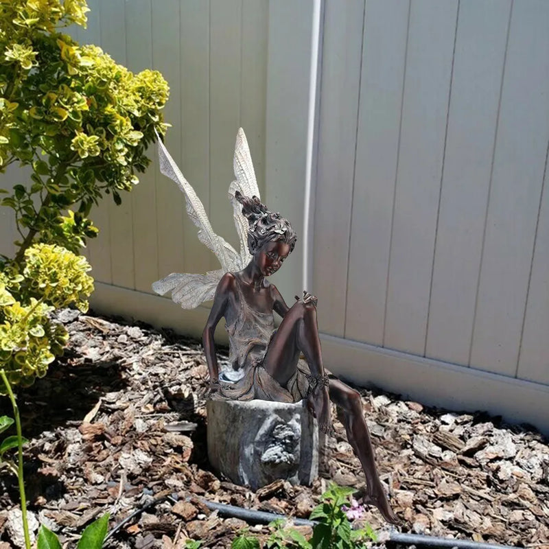 Outdoor Fairy Flower Sculpture