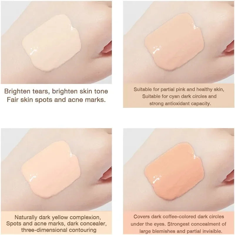 4 Colors Moisturizing Liquid Concealer Oil