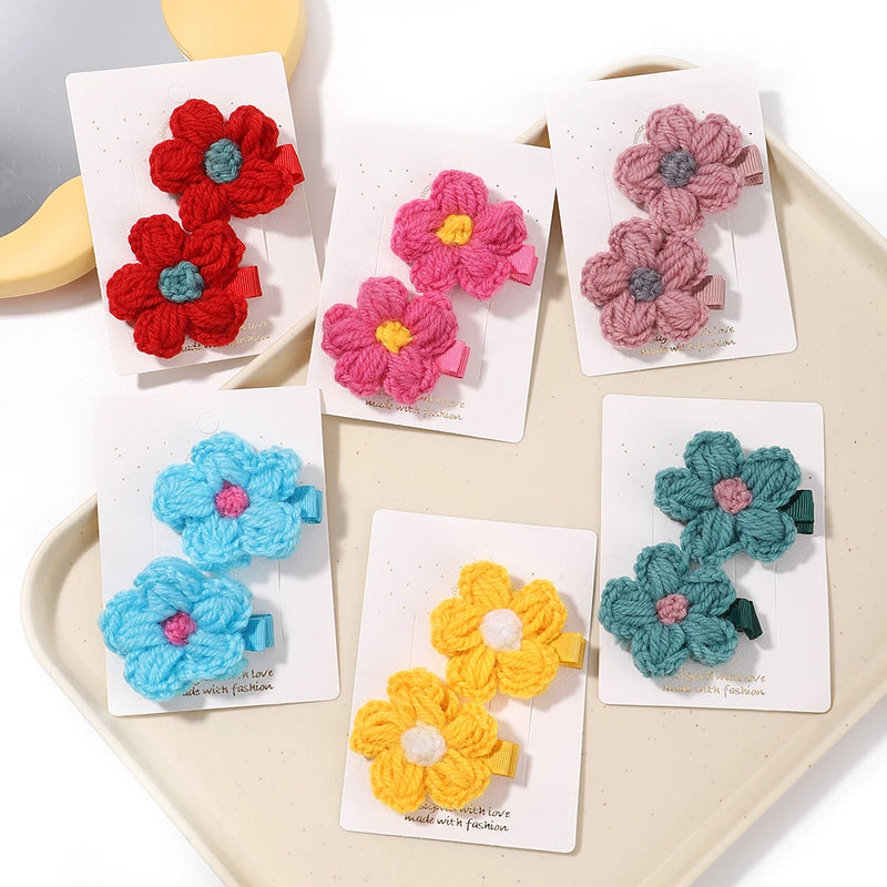 Baby Small Puff Flower Hairs Clip