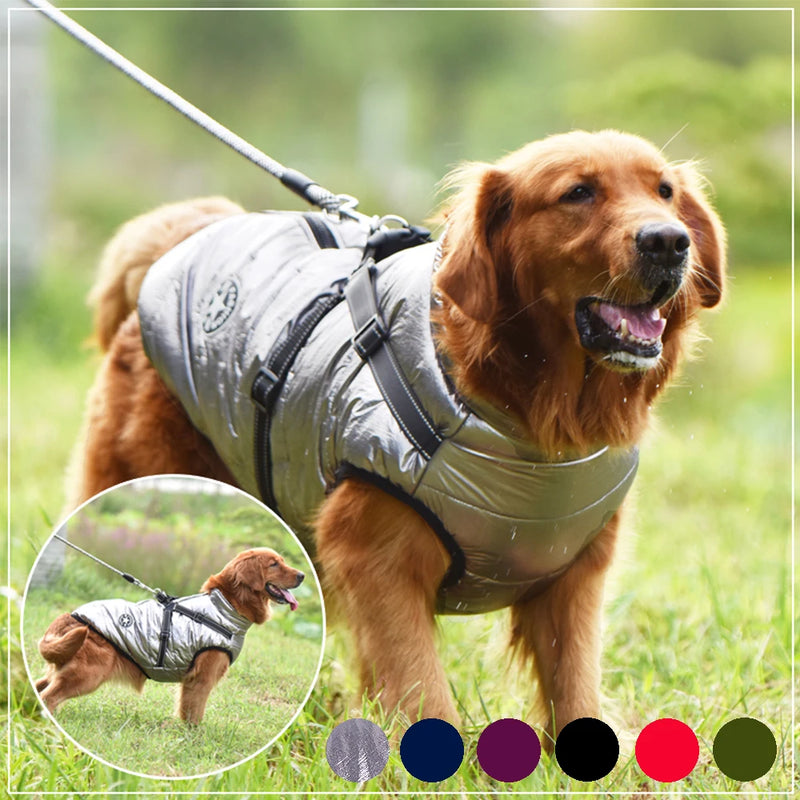 Dog Waterproof Warm Harness Jacket