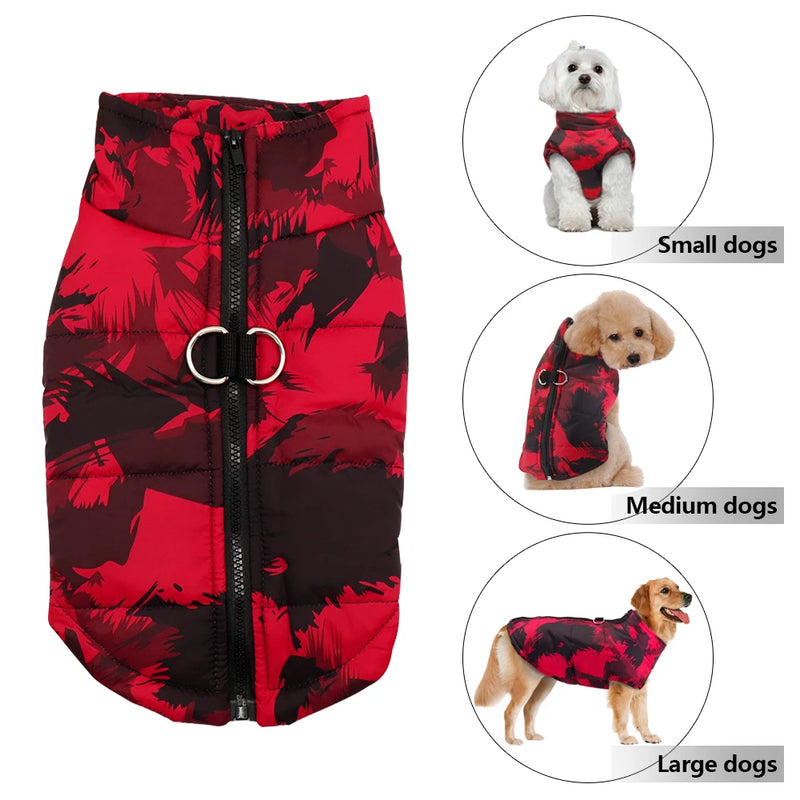 Dog Waterproof Winter 3 Layer Vest