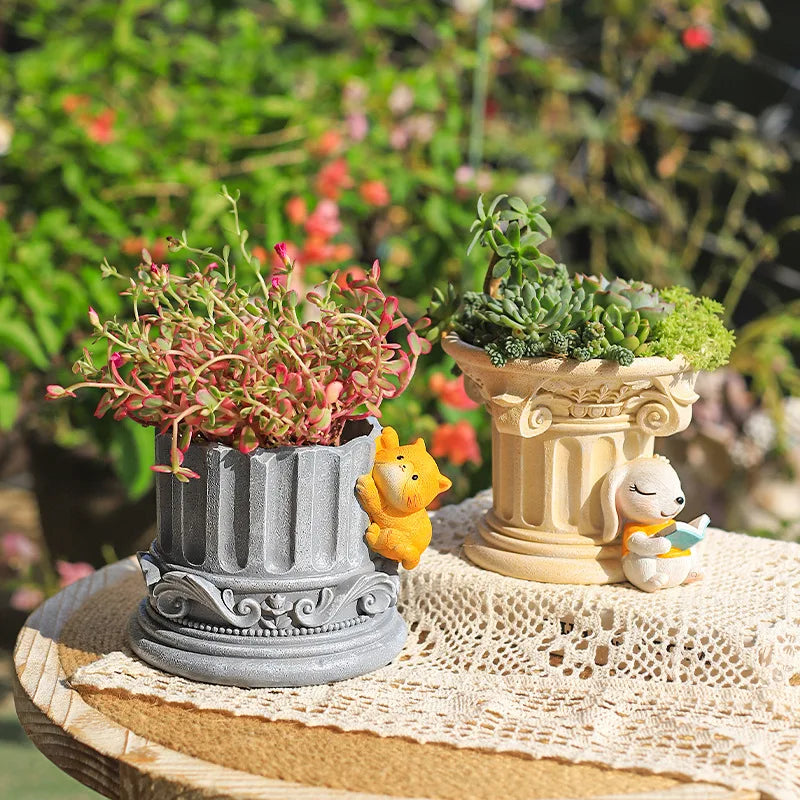 Animals Cartoon Garden Flower Pot