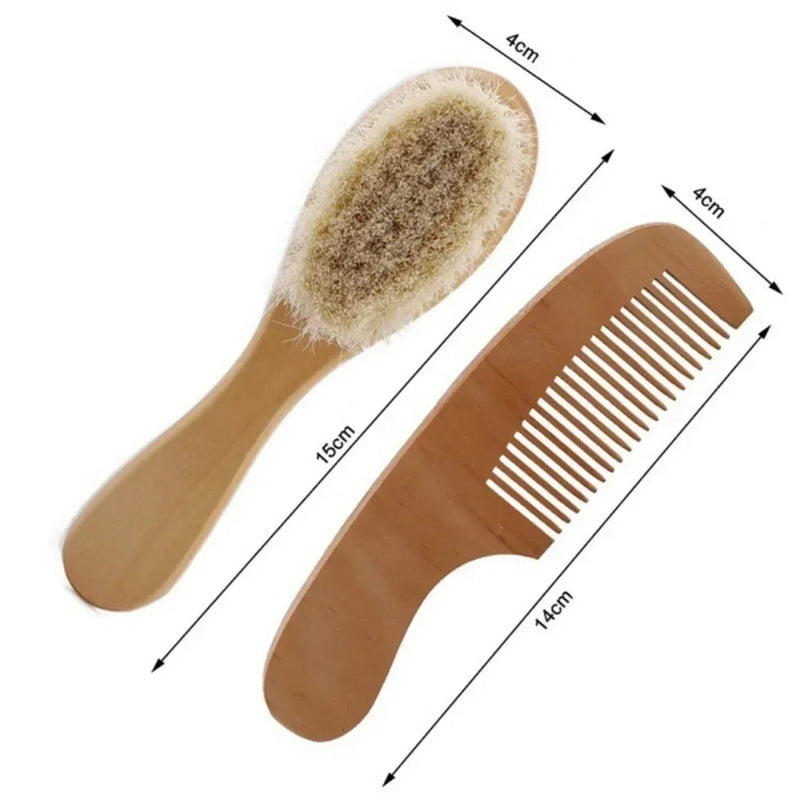 Baby Wooden Hair Brush Comb