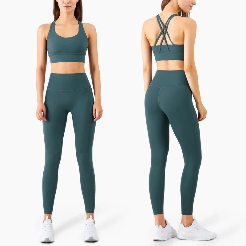 Women Sports Fitness Yoga Set