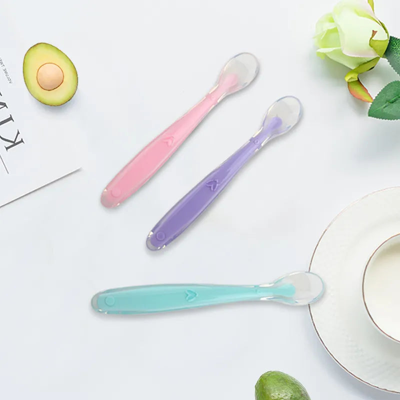 Baby Silicone Eating Training Spoon