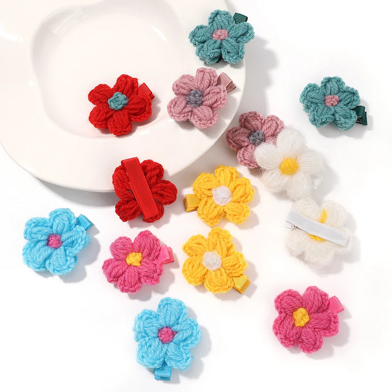 Baby Small Puff Flower Hairs Clip